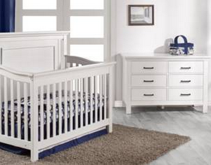 Como Flat Top Crib - Vintage White by: Pali Design