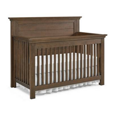 Lucca Convertible Crib - Weathered Brown Flat Top by: Dolce Babi