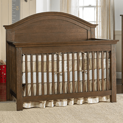 Lucca Convertible Crib - Weathered Brown Curve Top by: Dolce Babi