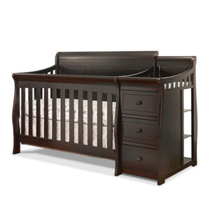 Princeton Elite Panel Crib & Changer in Espresso - Sorelle Furniture