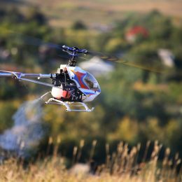 Radio controlled helicopter fly